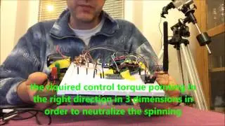 ADCS - Cross- product detumbling controller algorythm testing on Arduino