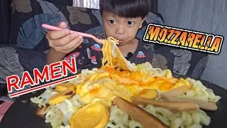 MASAK MIE RAMEN MOZZARELLA #memasak #ramenreview