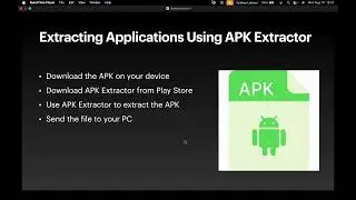Extraction Applications using APK Extractor