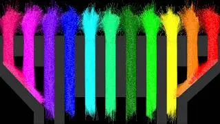 The Rainbow 28 Color + 6 Leg Eliminations Marble Race In Algodoo