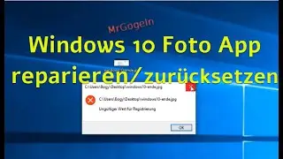 Windows 10:  Foto App funktioniert nicht mehr. App reparieren.