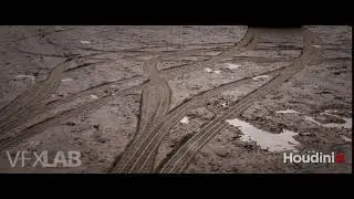 ШЕЙДИНГ СЛЕДОВ ШИН В ГРЯЗИ В HOUDINI