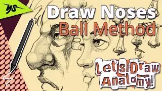 How to Draw Noses - Ball Method | Let's Draw Anatomy! | yamsketch