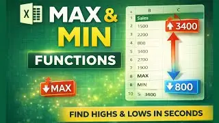 Find Highest & Lowest Values in Excel | MAX and MIN Functions Explained