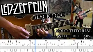 Led Zeppelin - Black Dog guitar solo lesson (with tablatures and backing tracks)