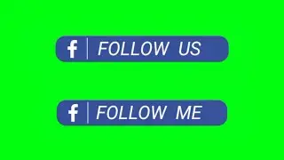 Follow Me Button Green Screen |  Facebook Follow Button Green Screen