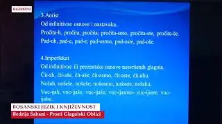 B8871   Bosanski Jezik i knjizevnost   Prosti Glagolski Oblici   Bedrija Šabani