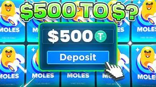 TRYING THE NEW MOLE GAME!!