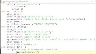 XII Interface of Python (Import data from CSV file)