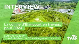 Travaux en cours sur la colline d'Élancourt en vue de Paris 2024