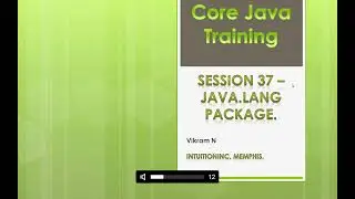 Core Java Training || JAVA.LANG PACKAGE
