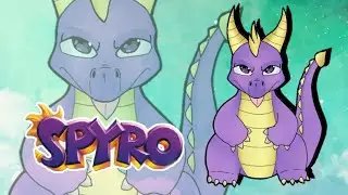 Spyro, the Dragon! | Beginner Digital Art, Time-Lapse