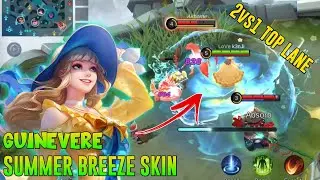 THIS IS HOW TO PLAY AGGRESSIVE SUMMER BREEZE GUINEVERE IN TOP LANE AGAINST 2 ENEMY!  | MLBB