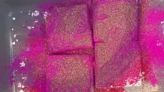 Pink and Gold | Gym Chalk Crush | Chalk Art | ASMR