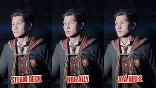 Hogwarts Legacy - Steam Deck vs ROG Ally vs Aya Neo 2