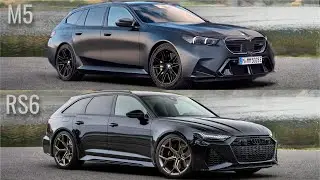 2025 BMW M5 Touring vs Audi RS 6 Avant Performance 🔥
