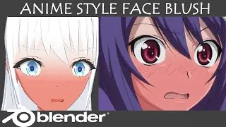 How to make Anime style face blush in Blender