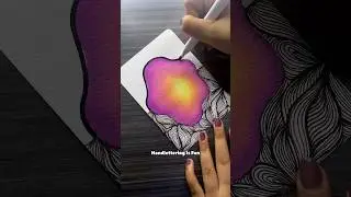 Gradient artwork with fun patterns!! #shorts #calligraphy #lettering #art #artwork