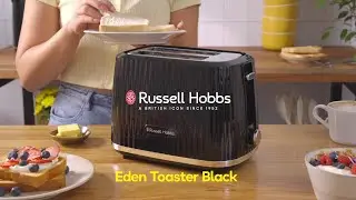 Russell Hobbs Eden 2 Slice Toaster, Black - RHT2737BLK