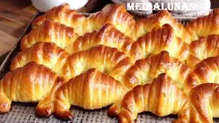 Homemade croissants. Argentinian butter croissants.