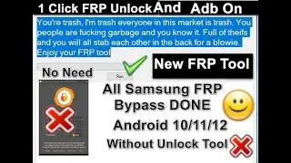 Enable Adb 1 Click | New 2022 FREE Samsung FRP Method Work All Android 10/11/12 | Without Unlocktool