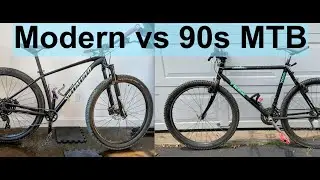 Vintage 90s Mountain Bike versus Modern Hard Tail | Which is faster on a beginner trail?