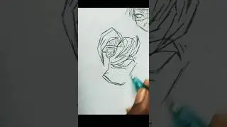 Black Goku Wearing A Mask - Speed Drawing#artvideo #Drawing #howtodraw#art #tutorial #goku #shorts