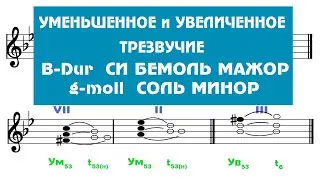 Построение Ум53 / Ув53  -  B-Dur ---- g-moll