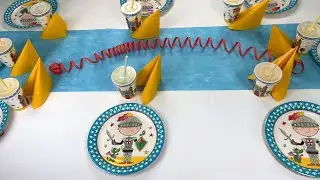 Tapferer Ritter Dekorationsset zum Kindergeburtstag