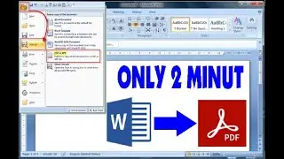 How To Save A Word Document As PDF (MS Word 2007, DOC To PDF)||MS WORD Me PDF Kese Bnaye