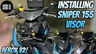 [ AEROX V2 ] INSTALLING SNIPER 155 VISOR 🔥 EASY D.I.Y - NIALLA TV