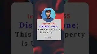 Display: none css property