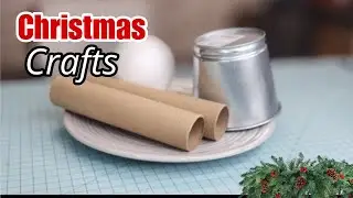Let's make a Christmas Doll with PAPER TUBES and recycled CANS