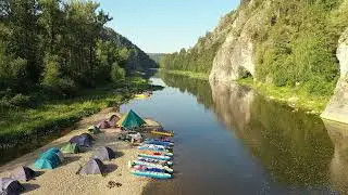 Сплав по р. Белой. Самые красивые места с квадрокоптера. Релакс видео.