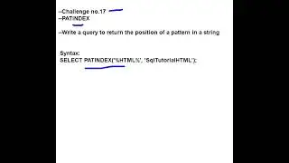 SQL: PATINDEX Challenge no.17
