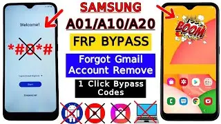 Samsung A01/A10/A20 FRP Bypass Without PC 2024 | Samsung Android 11 Remove Google Account - No *#0*#