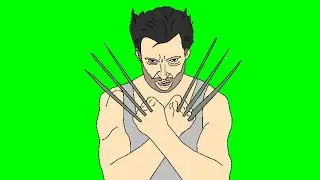 Wolverine Green Screen Background Video | animationgifs | X Man Blade Green Screen Meme Template