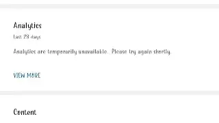 YouTube Analytics are temporarily unavailable