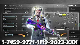 NEW UPDATE 3.8🔥BEST SENSITIVITY CODE + CONTROL SETTINGS BGMI/PUBG MOBILE