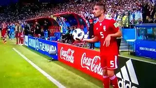 Iran player throw in fail!!