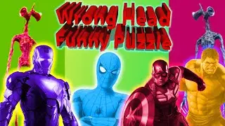 Wrong Heads Game Siren Head . Funny puzzle | SuperHeroes One Top New Spider Man