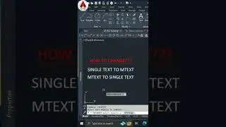 How to Change Mtext To Single Line Text | AutoCAD Tips | 