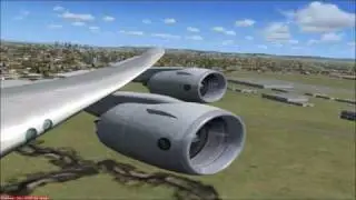 FSX Landing at Brisbane - PMDG 747-8i Singapore Airlines