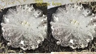 Snow bows/Зимние бантики. Искрятся как снежинки.❄❄❄