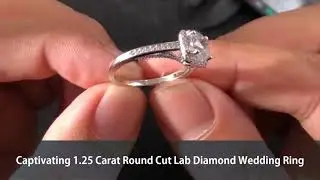 Captivating 1.25 Carat Round Cut Lab Diamond Wedding Ring