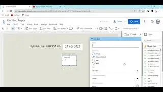 How to add dynamic date in data Looker Report