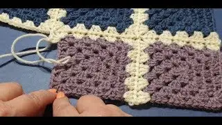 Granny Square Blanket Crochet Along Part 7 - Adding your 5th set of 8 squares