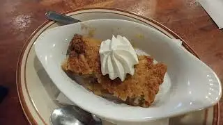 Spaghetti & Banana Cobbler at Demos' - Sept. 2024