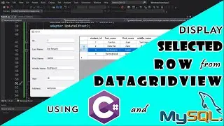 C# - Display Selected Row from DataGridView to Textboxes