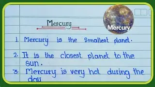 10 lines on Mercury in English |Few linesabout Mercury planet |Essay on Mercury| Mercury Planet